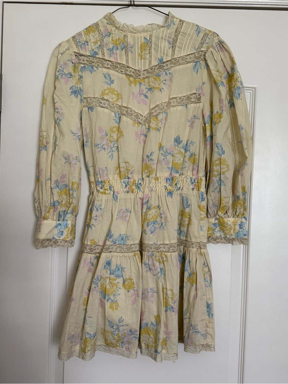 LoveShackFancy x Target Mini Sundress in Cream with Yellow, Blue & Pink Flowers